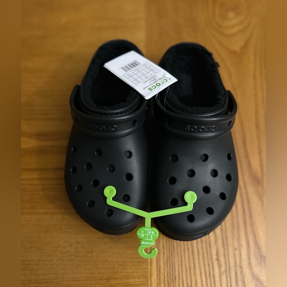 NWT CROCS CLASSIC LINED Platform CLOGS W8 NWT - image 1
